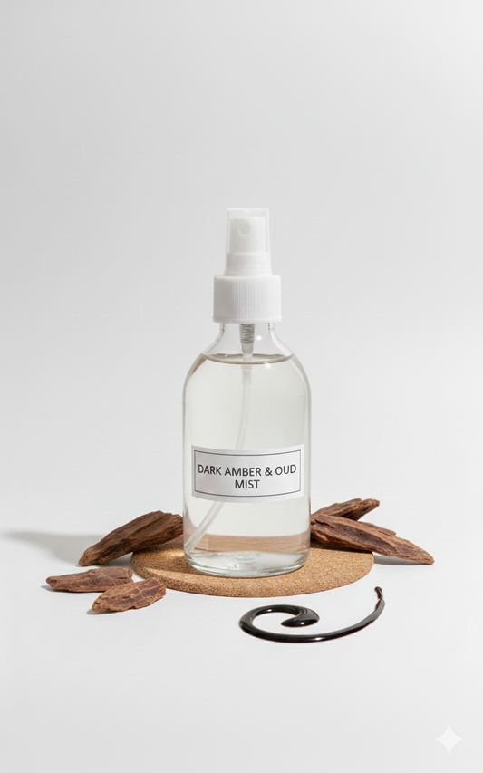 Dark Amber & Aoud Room & Linen Mist